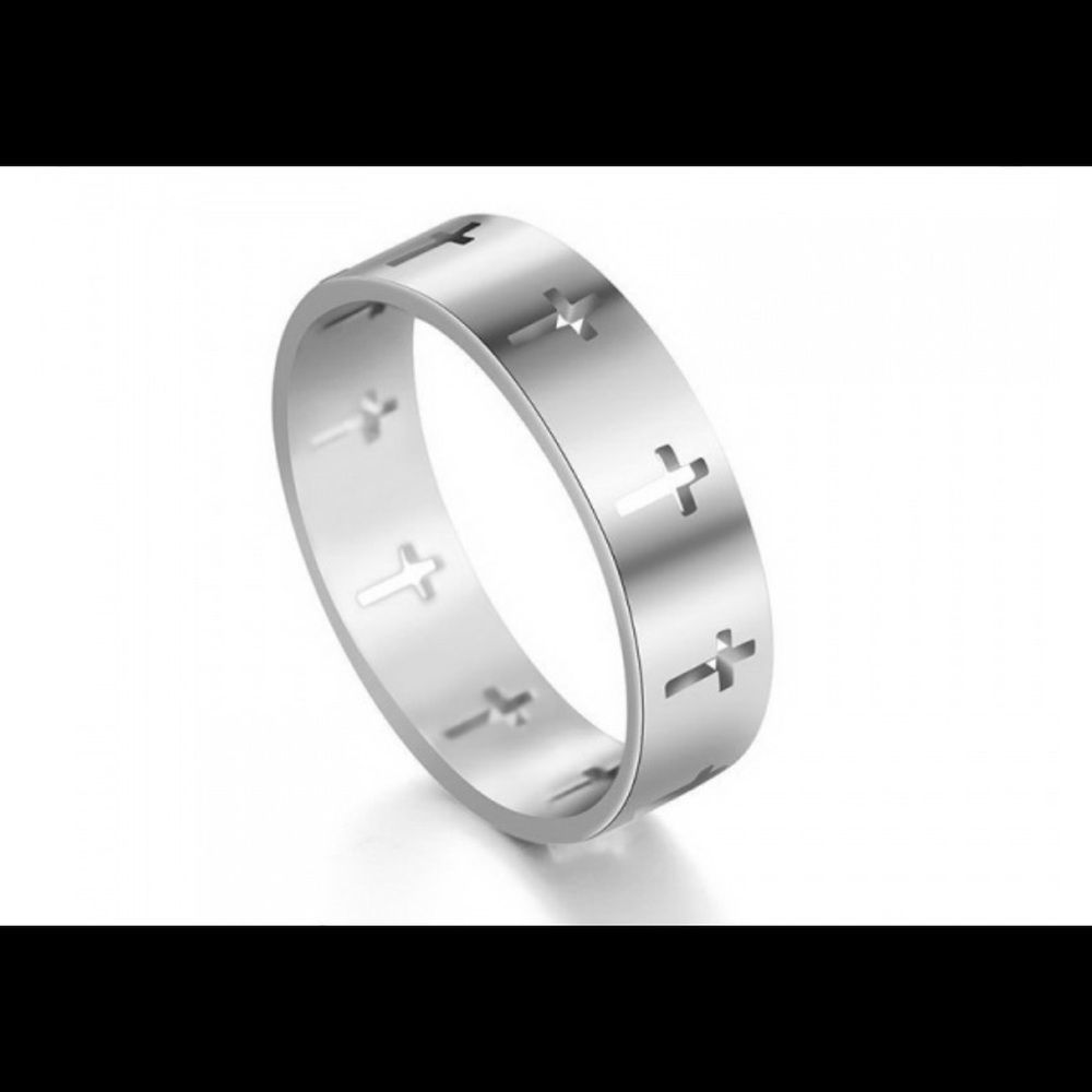 Cross Ring Stainless Steel
